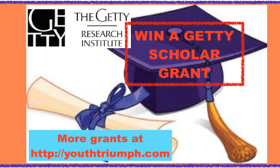 WIN A GETTY SCHOLAR GRANT_Getty Scholar Grants_youthtriumph.com