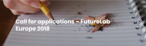 Call for Applications, FutureLab Europe 2018 in Brussels, Belgium