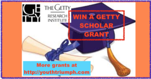 WIN A GETTY SCHOLAR GRANT_Getty Scholar Grants_youthtriumph.com