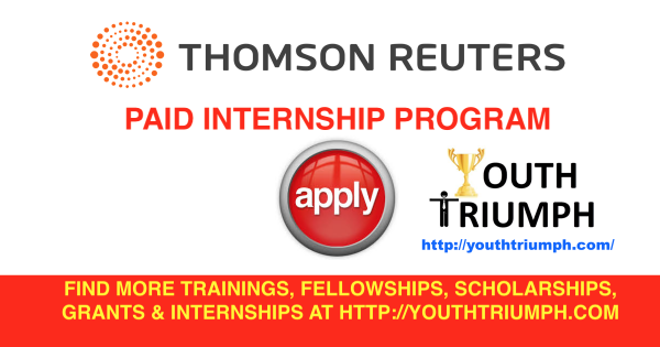 2022 Thomson Reuters Paid Internship Program_youthtriumph.com