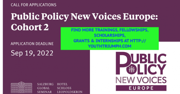 APPLY FOR PUBLIC POLICY NEW VOICES EUROPE