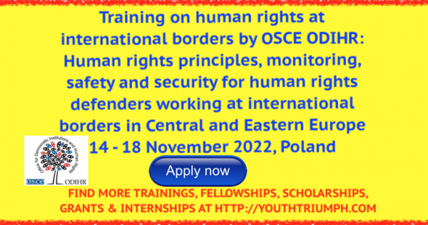 Training on human rights at international borders osce odihr