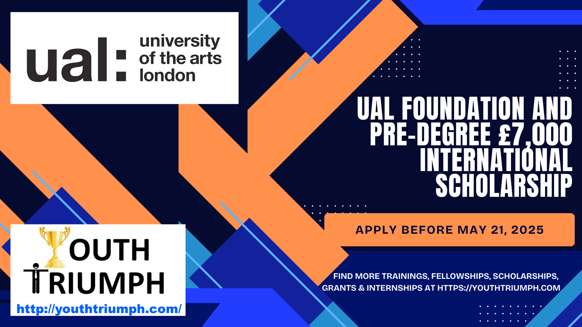 UAL Foundation and Pre-degree £7,000 International Scholarship